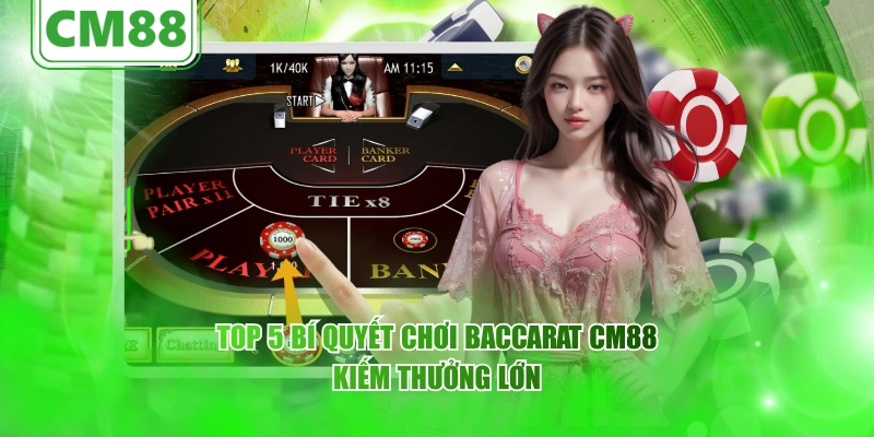Baccarat CM88 – Góc nhìn toàn diện về trò chơi bài kinh điển 6 Top 5 bí quyết chơi Baccarat CM88 kiếm thưởng lớn